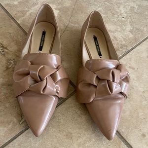 Zara Tan flats size 36